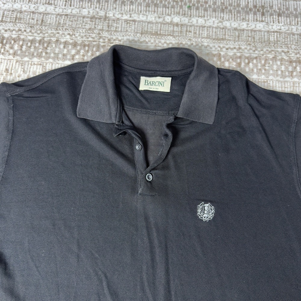 Baroni Polo Shirt Knit See Thru Sexy Mens Polo Shirt Rare Shirt